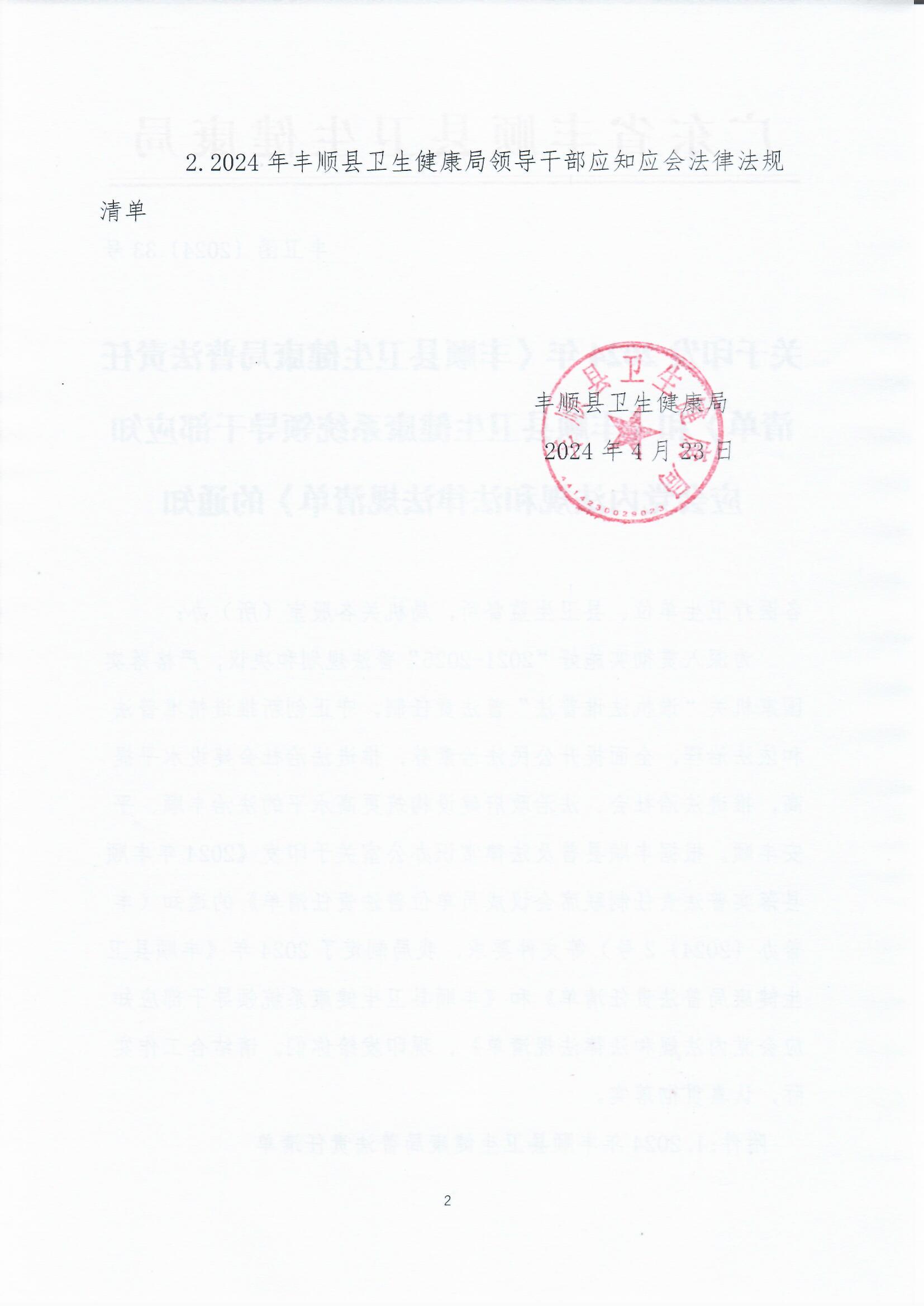 2024年《豐順縣衛(wèi)生健康局普法責(zé)任清單》和《豐順縣衛(wèi)生健康系統(tǒng)領(lǐng)導(dǎo)干部應(yīng)知應(yīng)會(huì)黨內(nèi)法規(guī)和法律法規(guī)清單》 (2).jpg